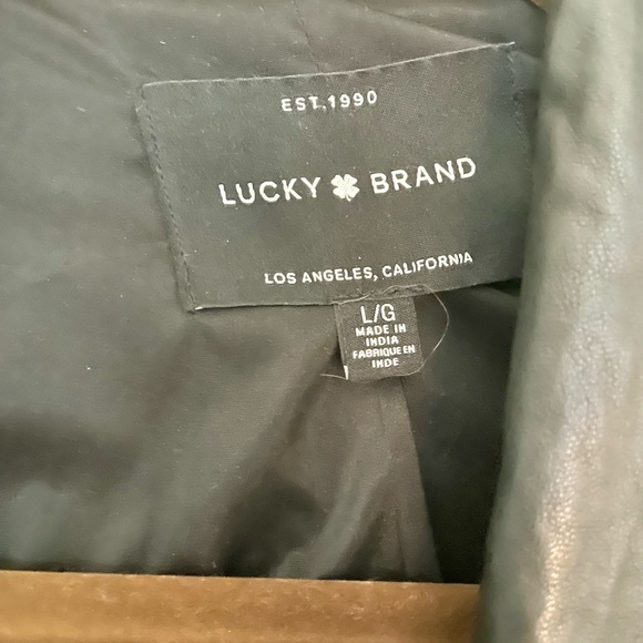 Lucky Brand Lambskin Leather Moto Jacket - Picture 4 of 5